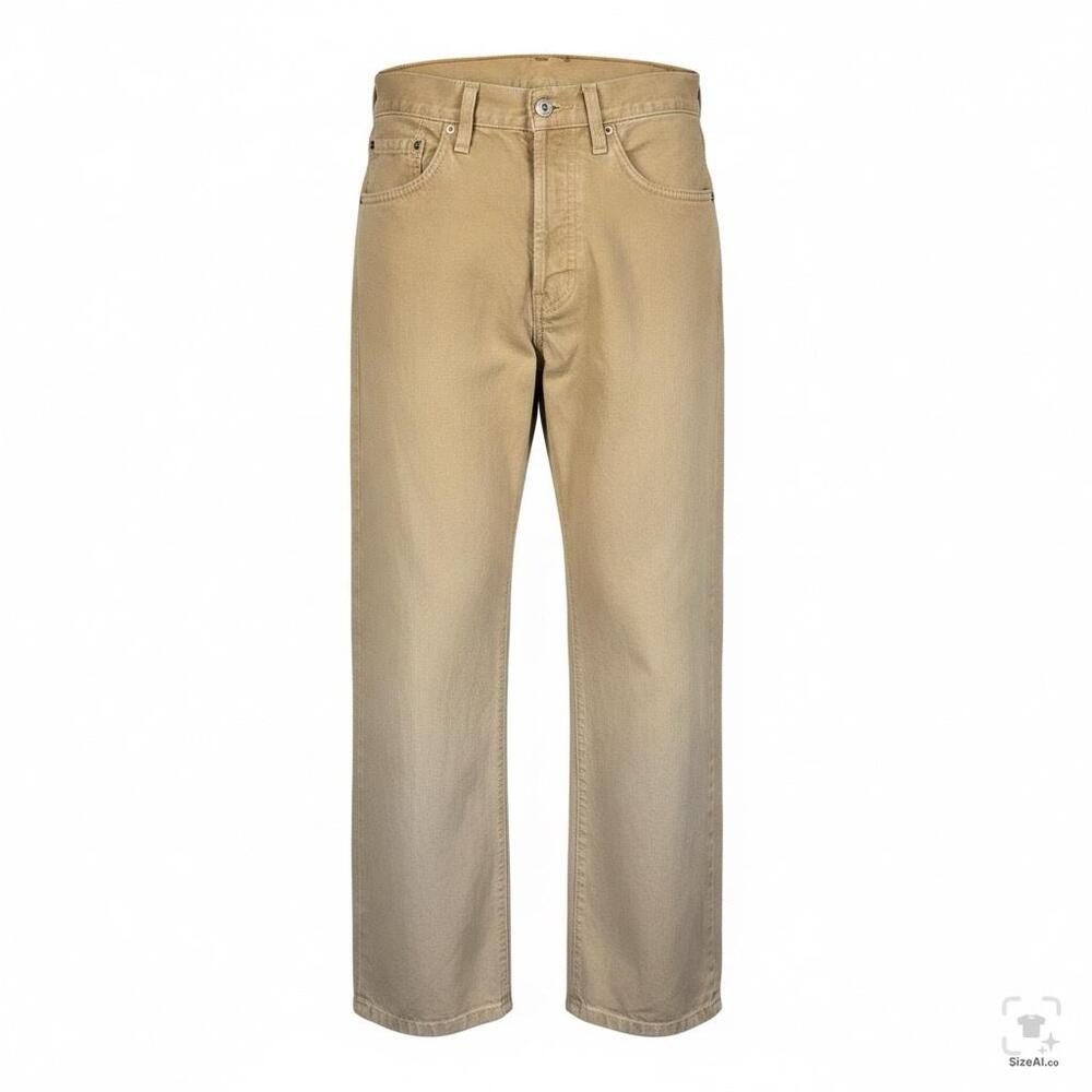 Levi's 501 Pants Mens 32x29 Beige Khaki Button Fly Denim Straight Leg Jeans